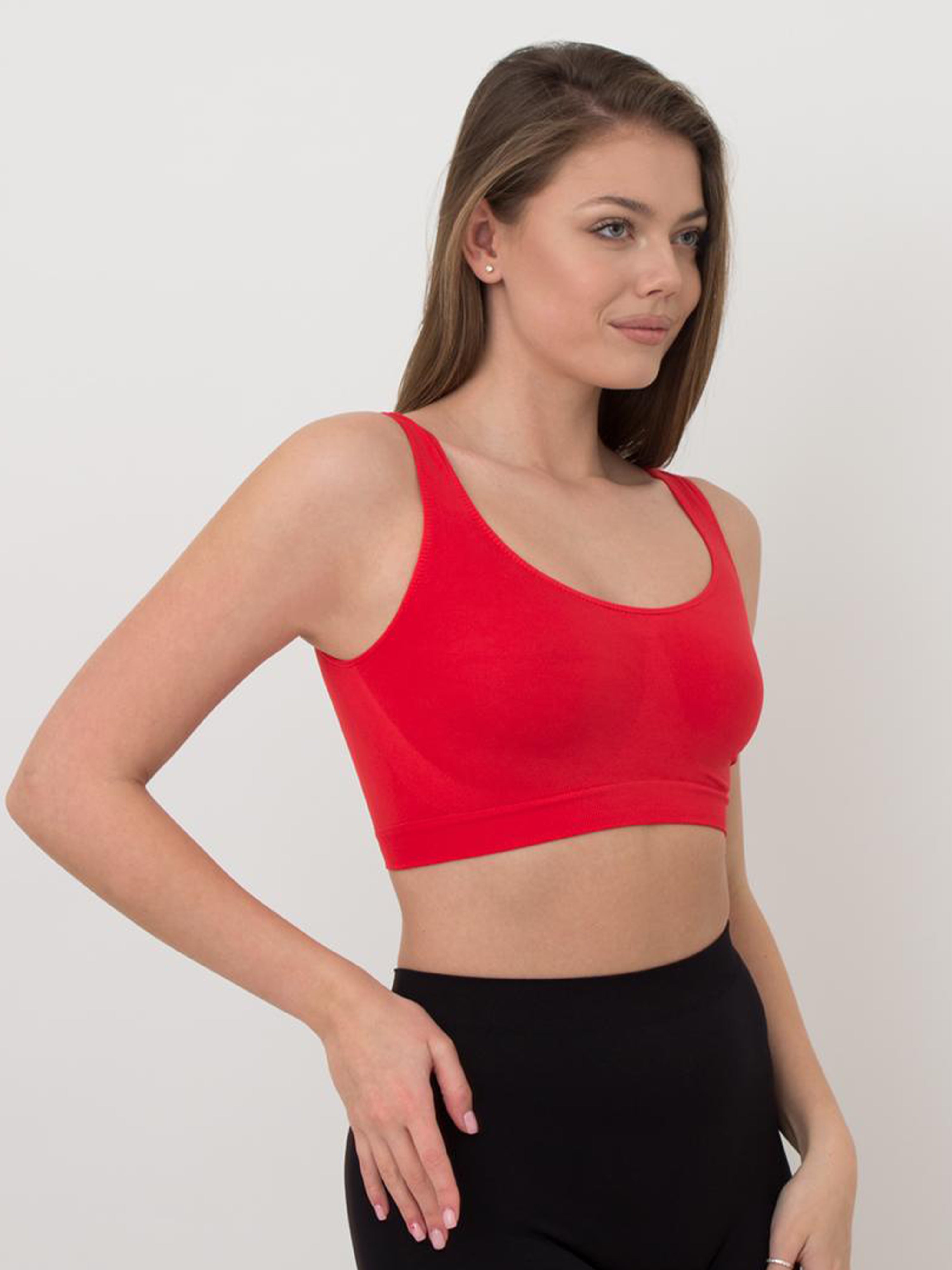 Seamless Wellness Bra in Red