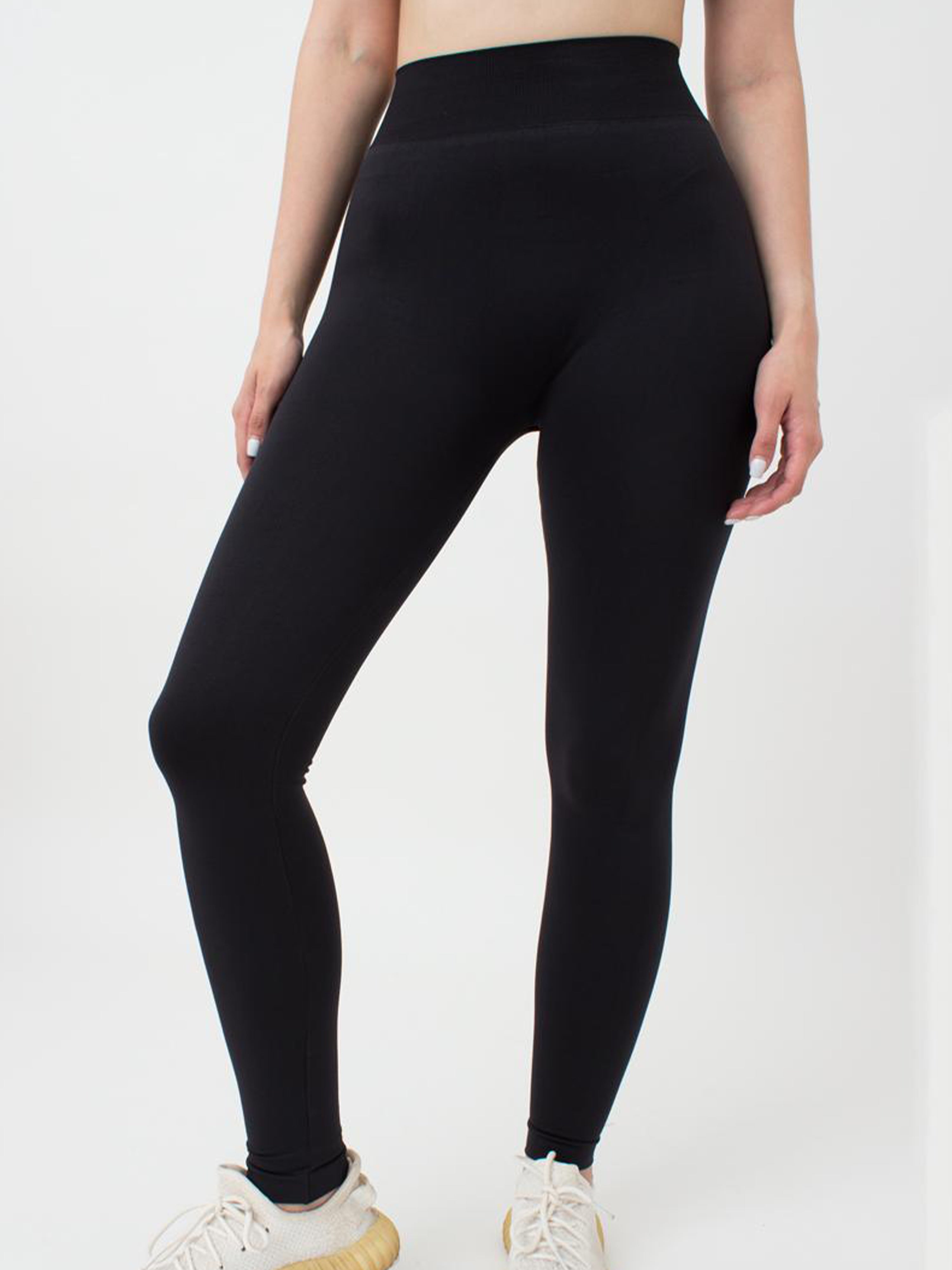 Seamless High Waist Leggings in Black