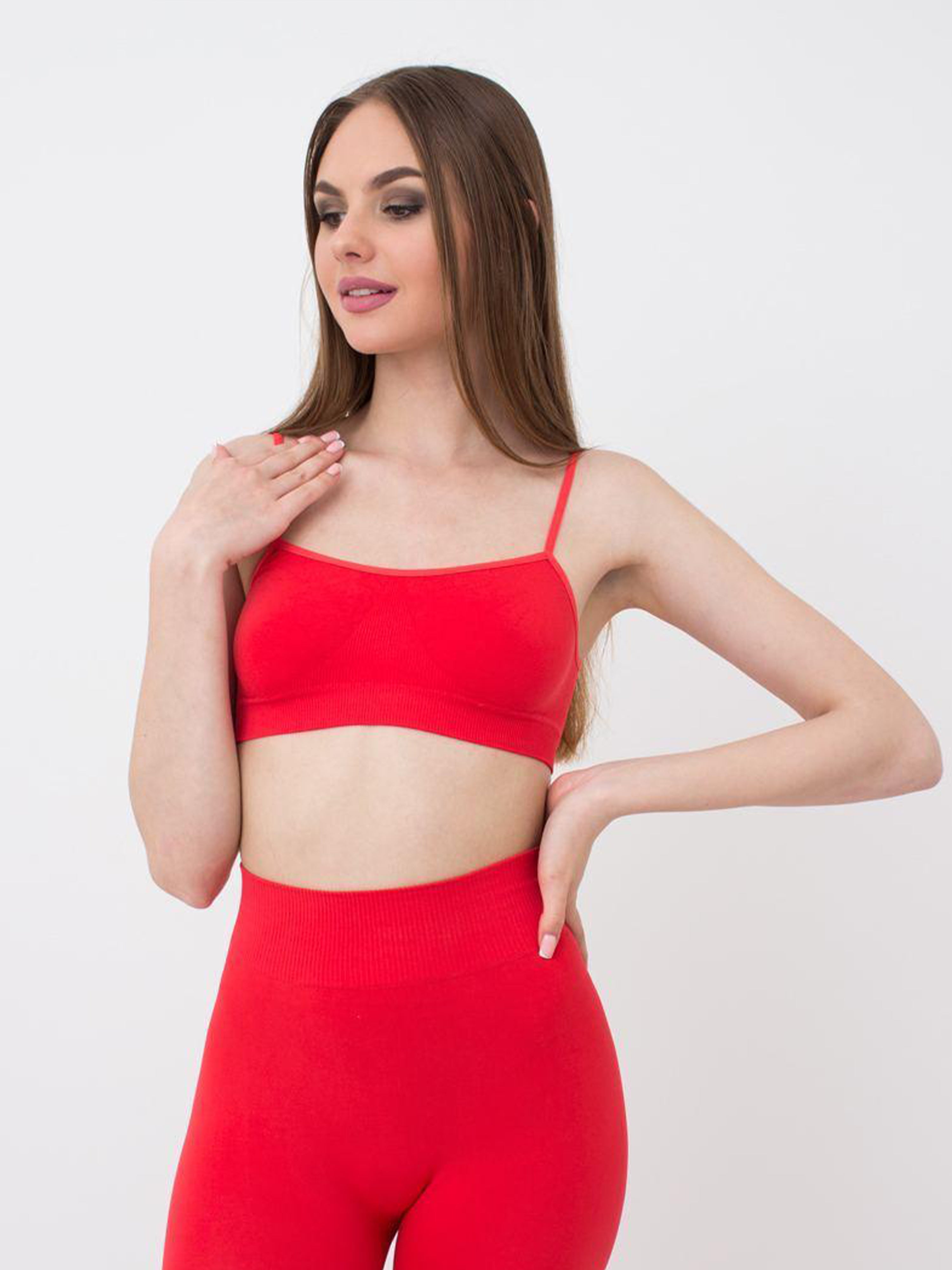 Seamless Cami Bra in Red