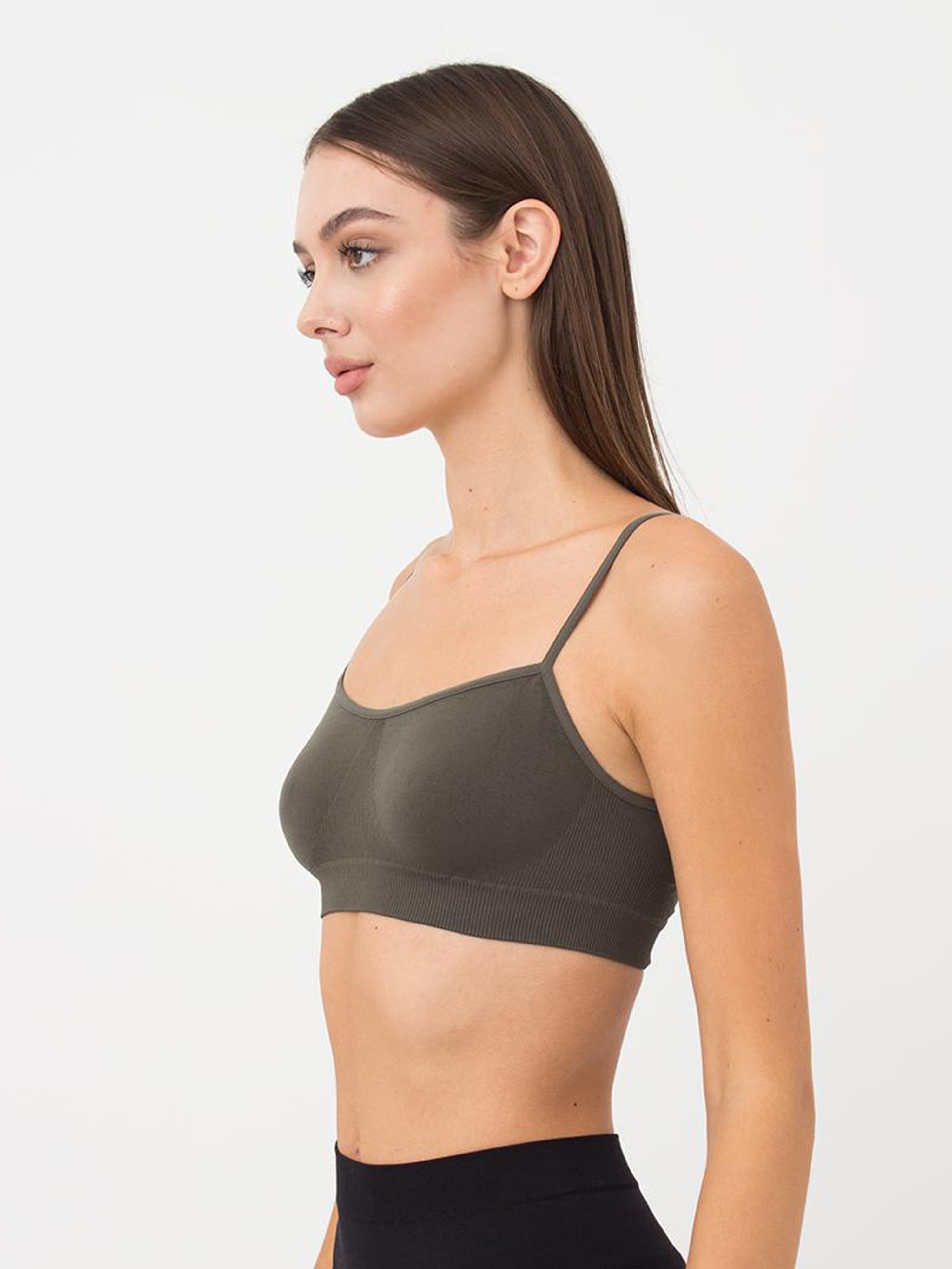 Seamless Cami Bra in Khaki