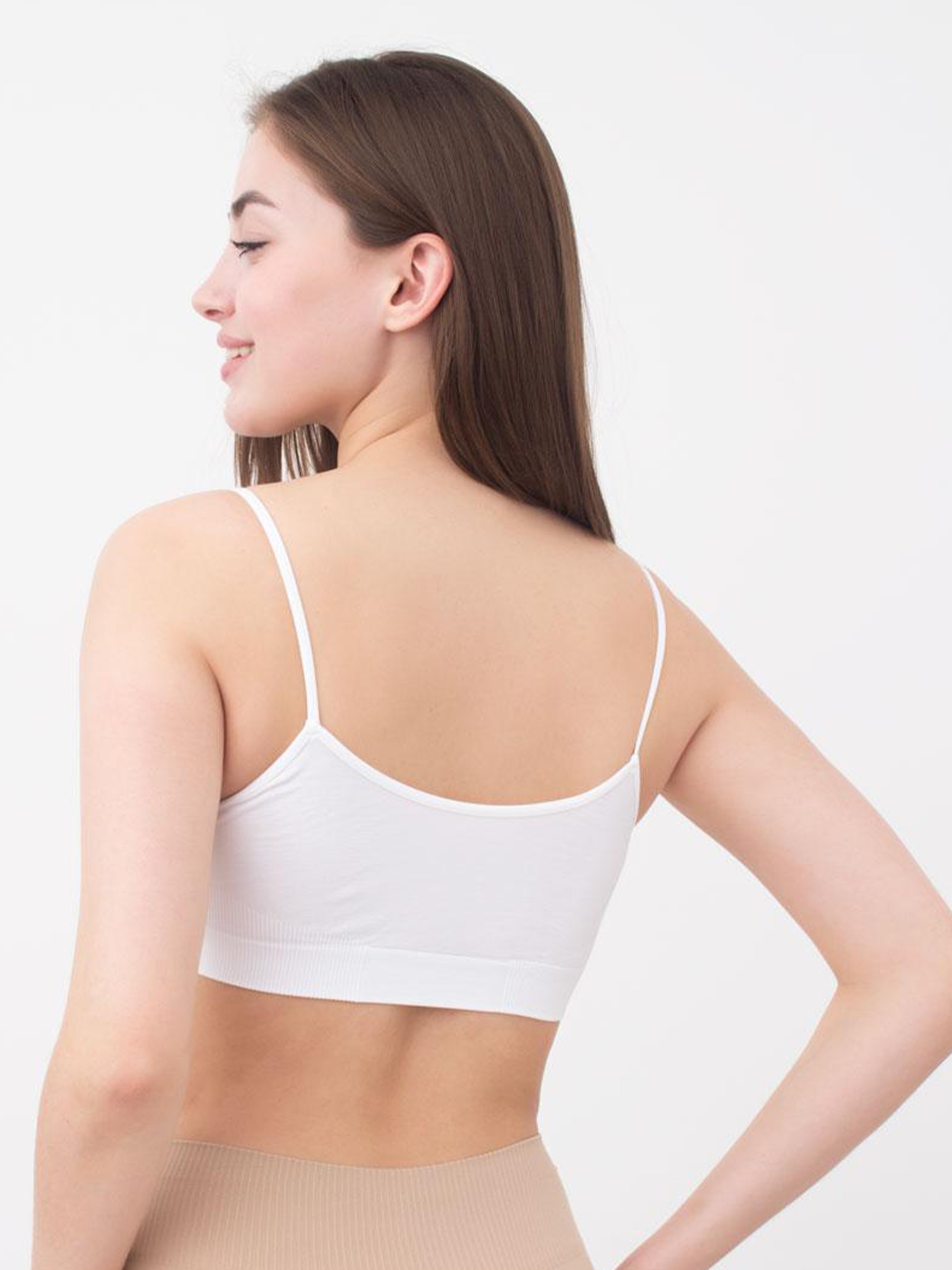 Seamless Cami Bra in White