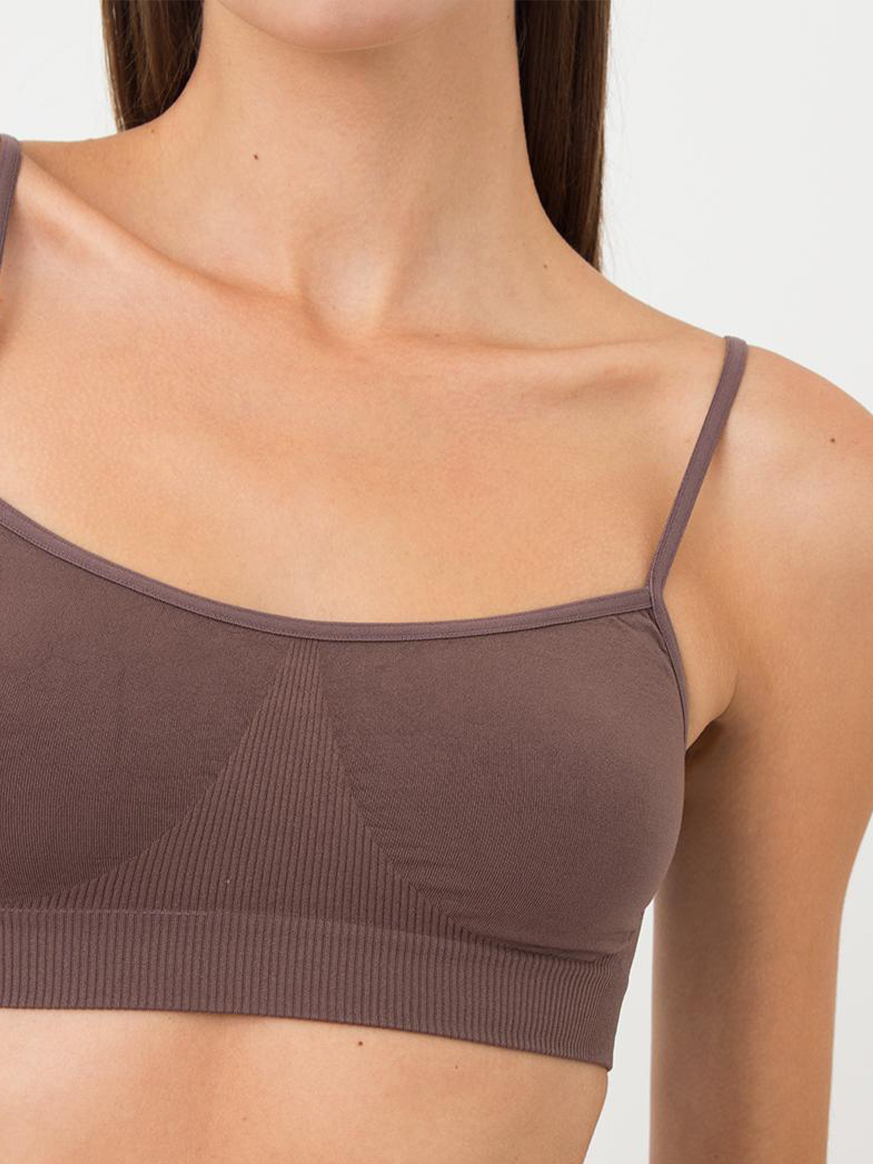 Seamless Cami Bra in Brown