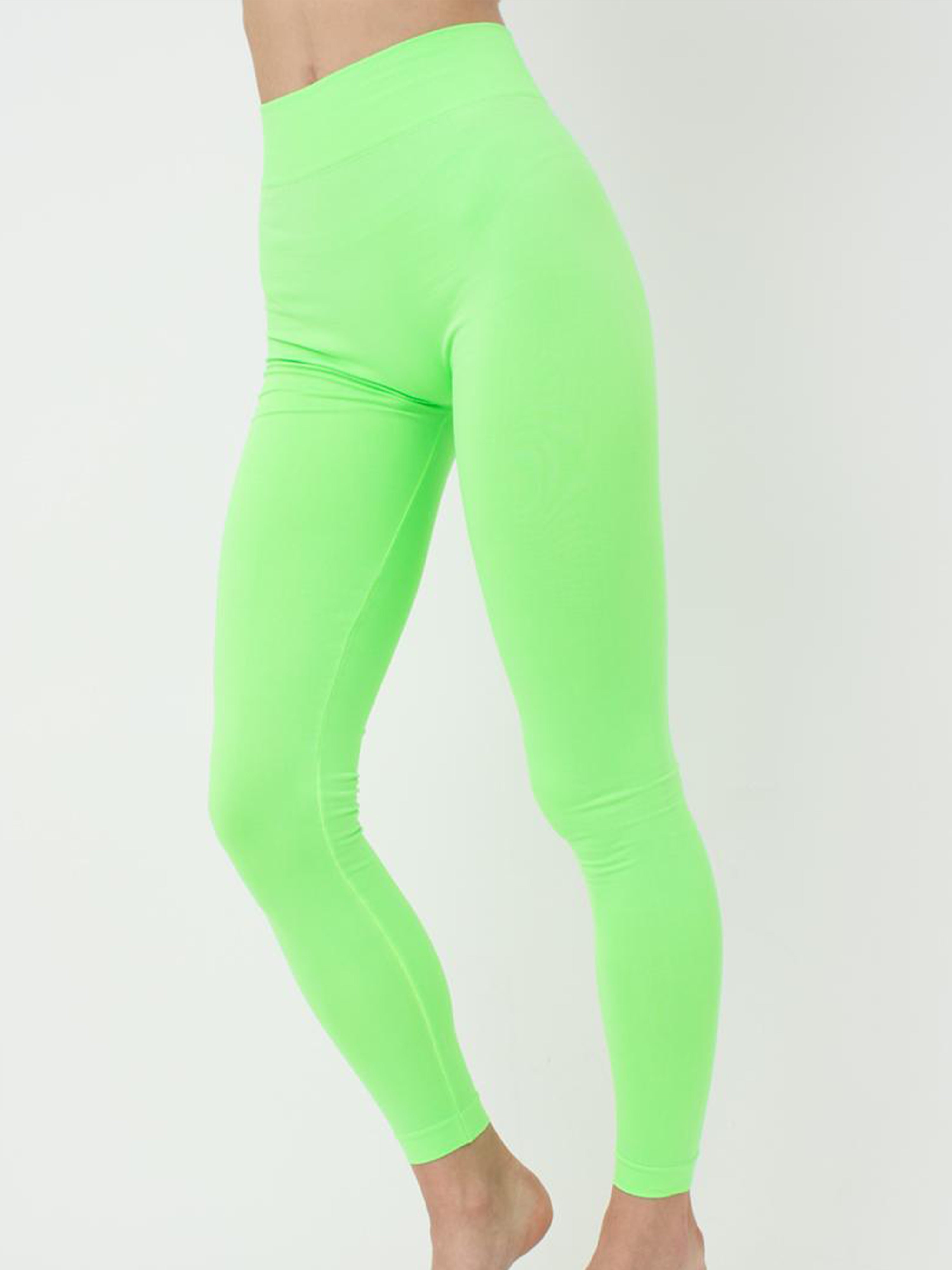 Seamless High Waist Leggings in Neon Green