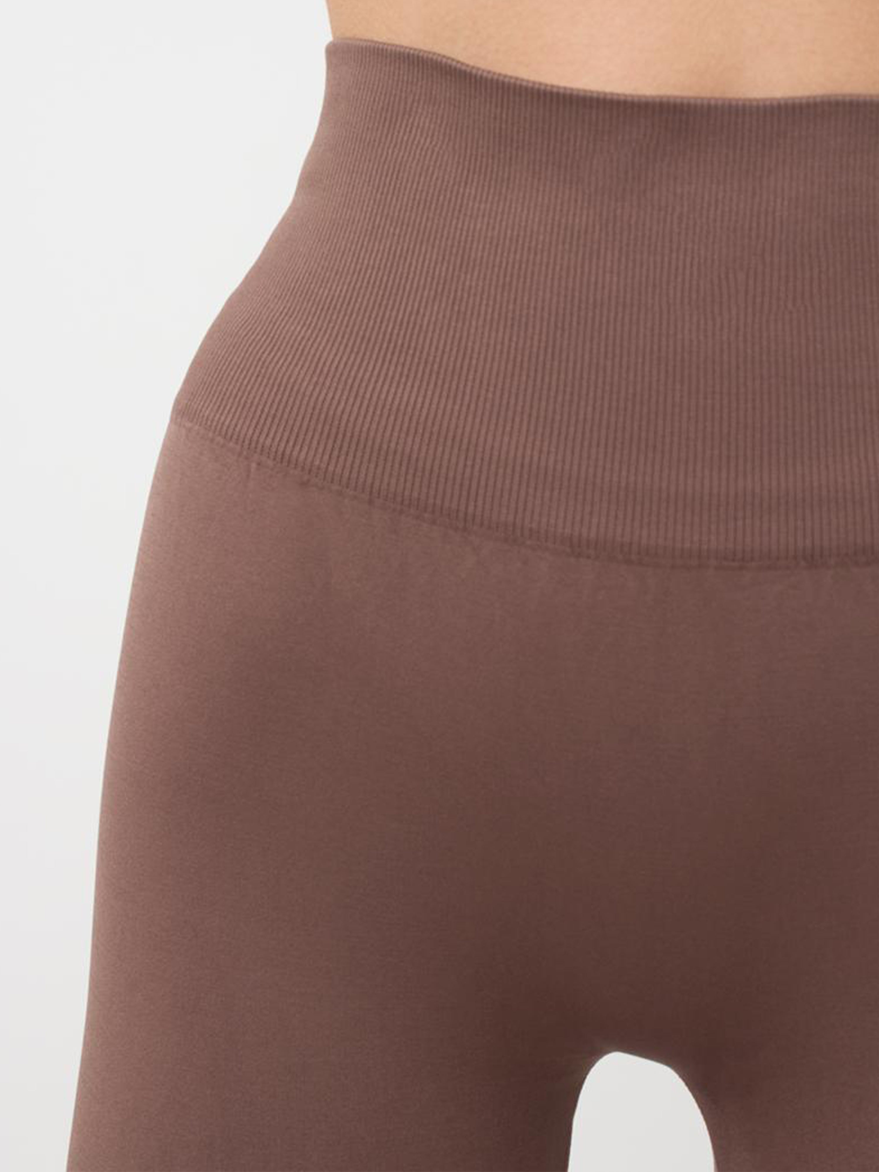 Seamless High Waist Leggings in Brown