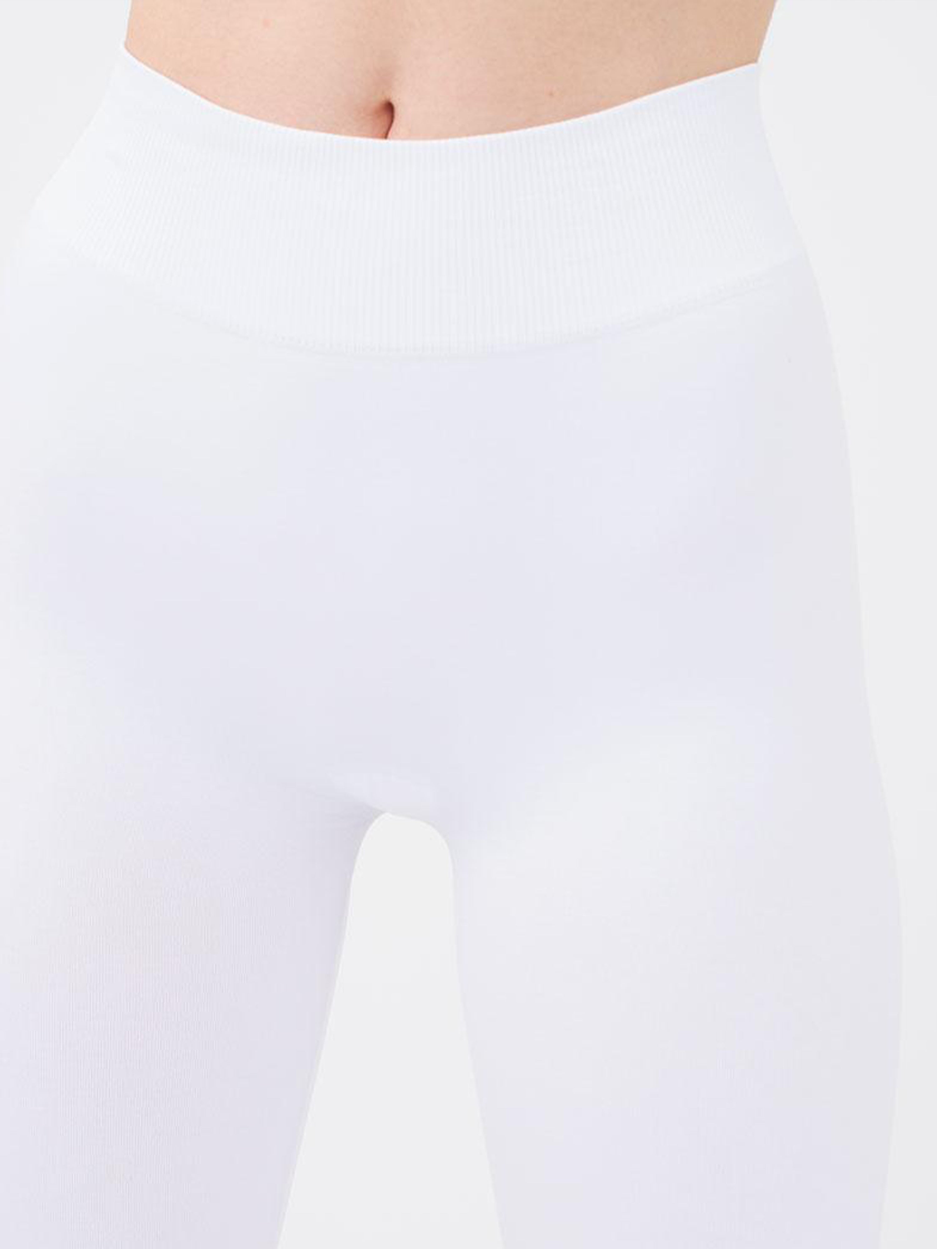 Seamless Above Knee Bike Shorts in White