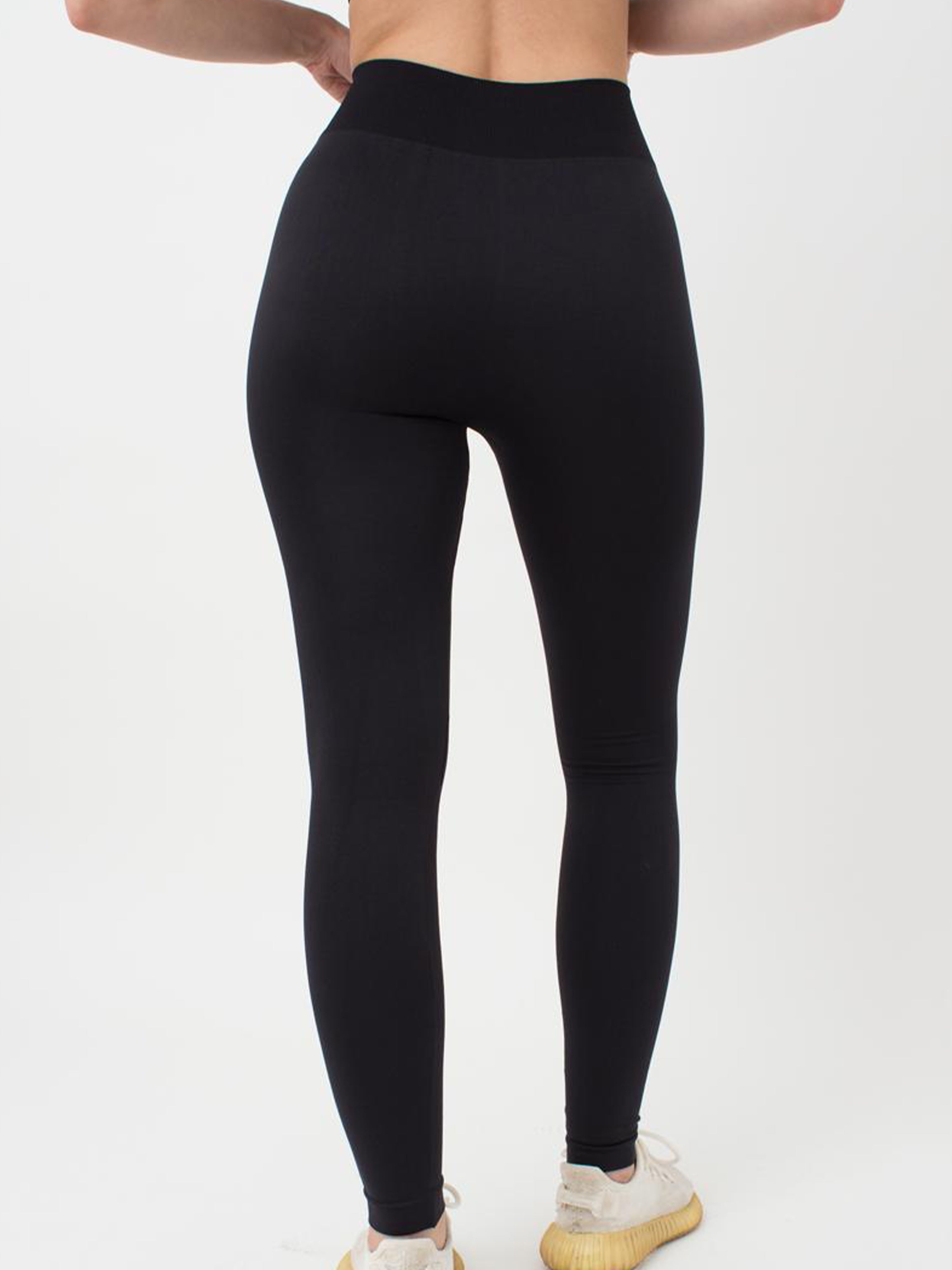 Seamless High Waist Leggings in Black