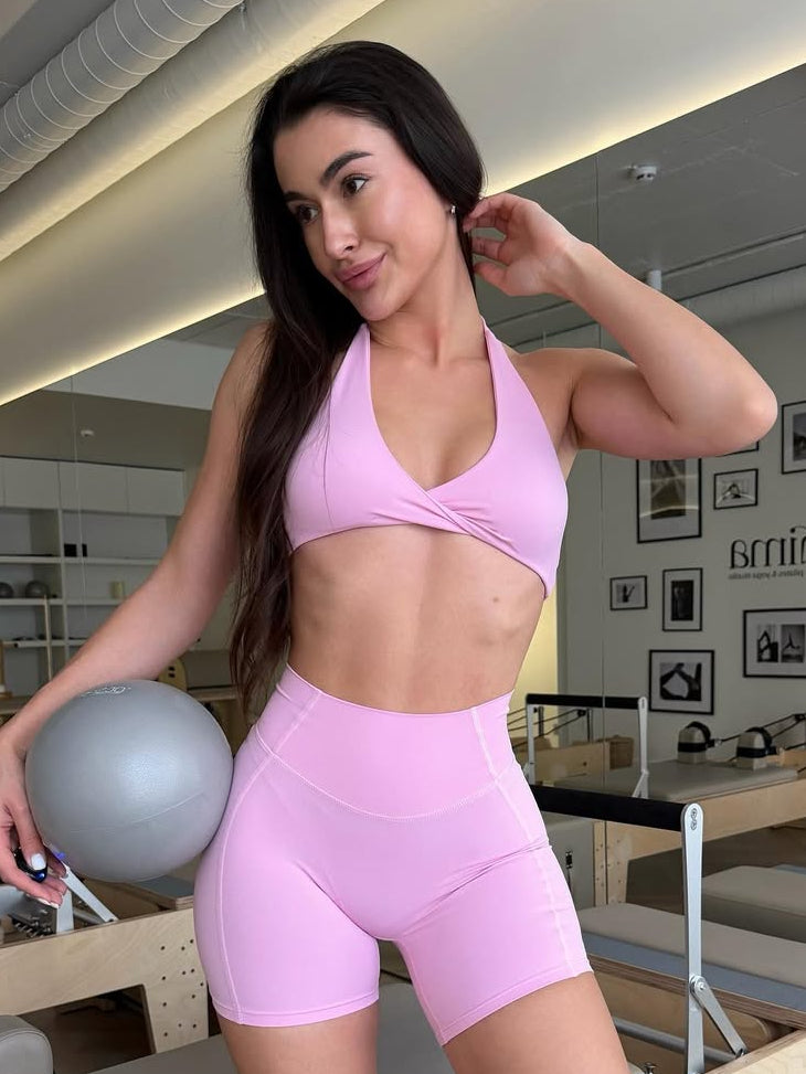 Nyx Halter Top in Baby Pink