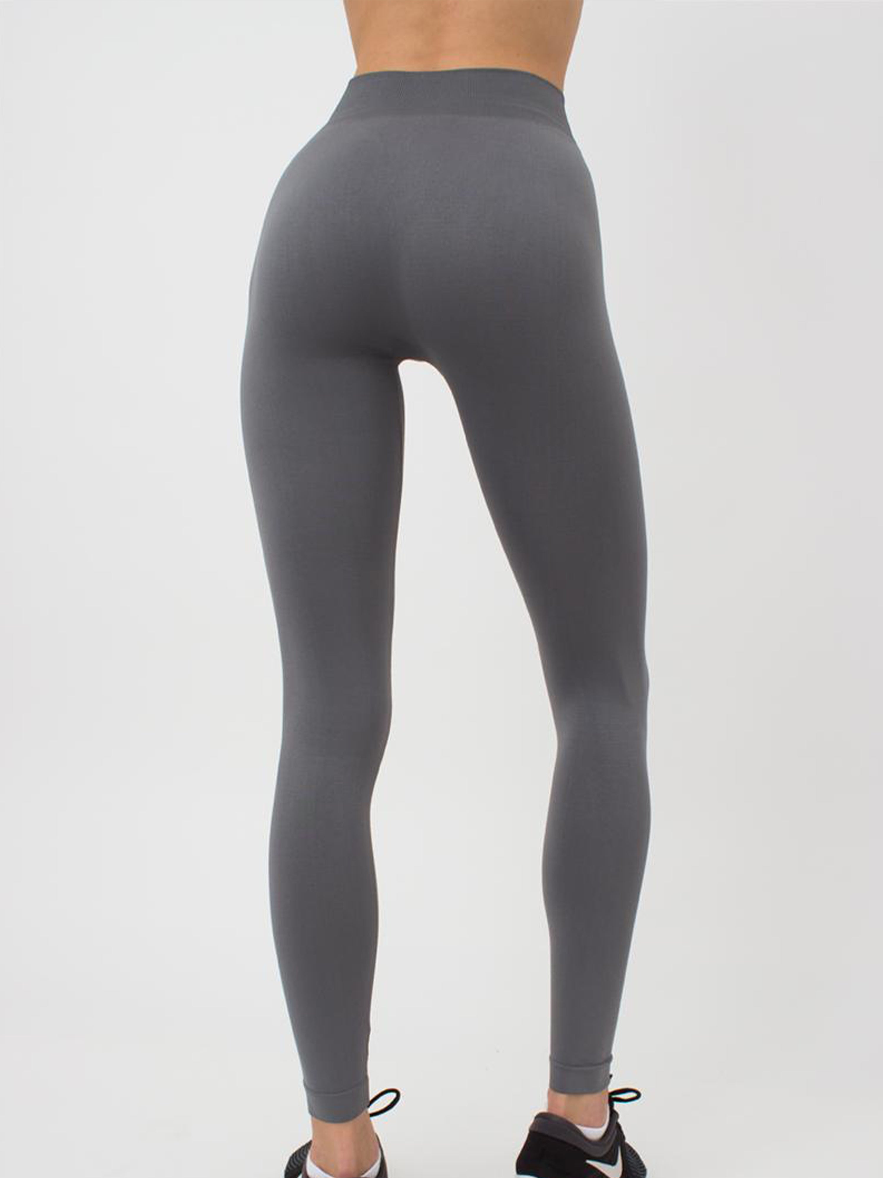 Seamless High Waist Leggings in Dark Gray