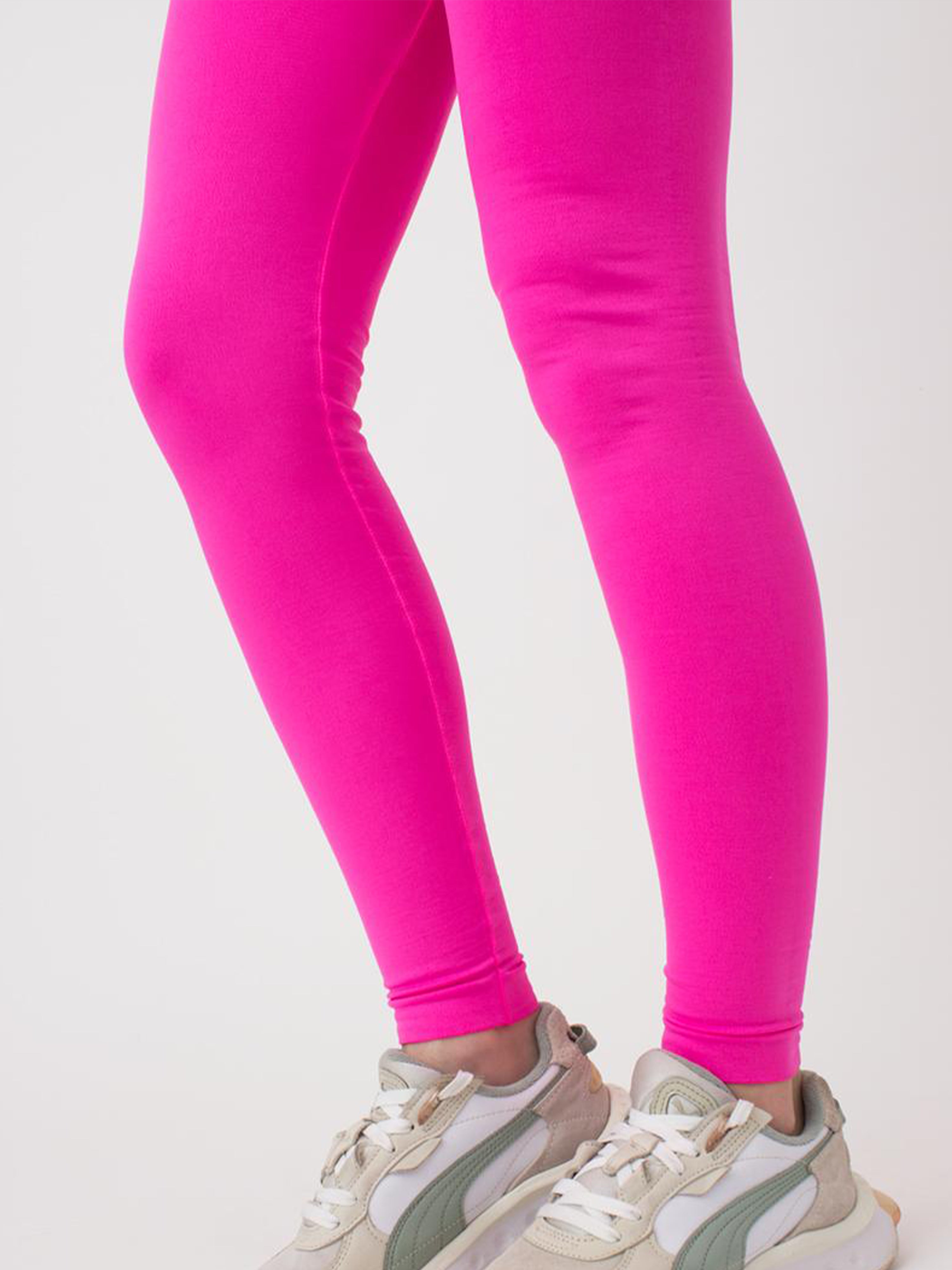 Seamless High Waist Leggings in Neon Pink