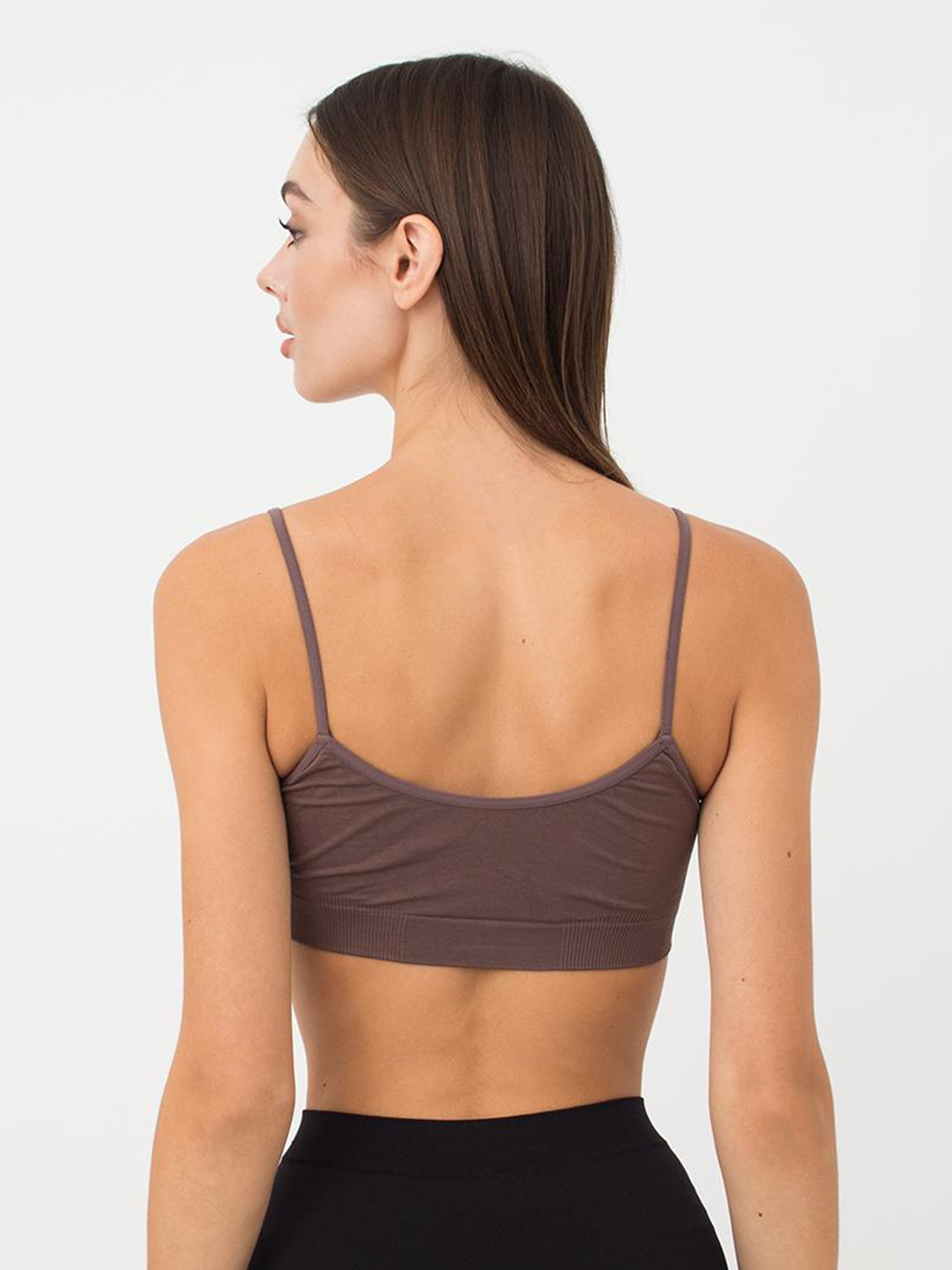 Seamless Cami Bra in Brown