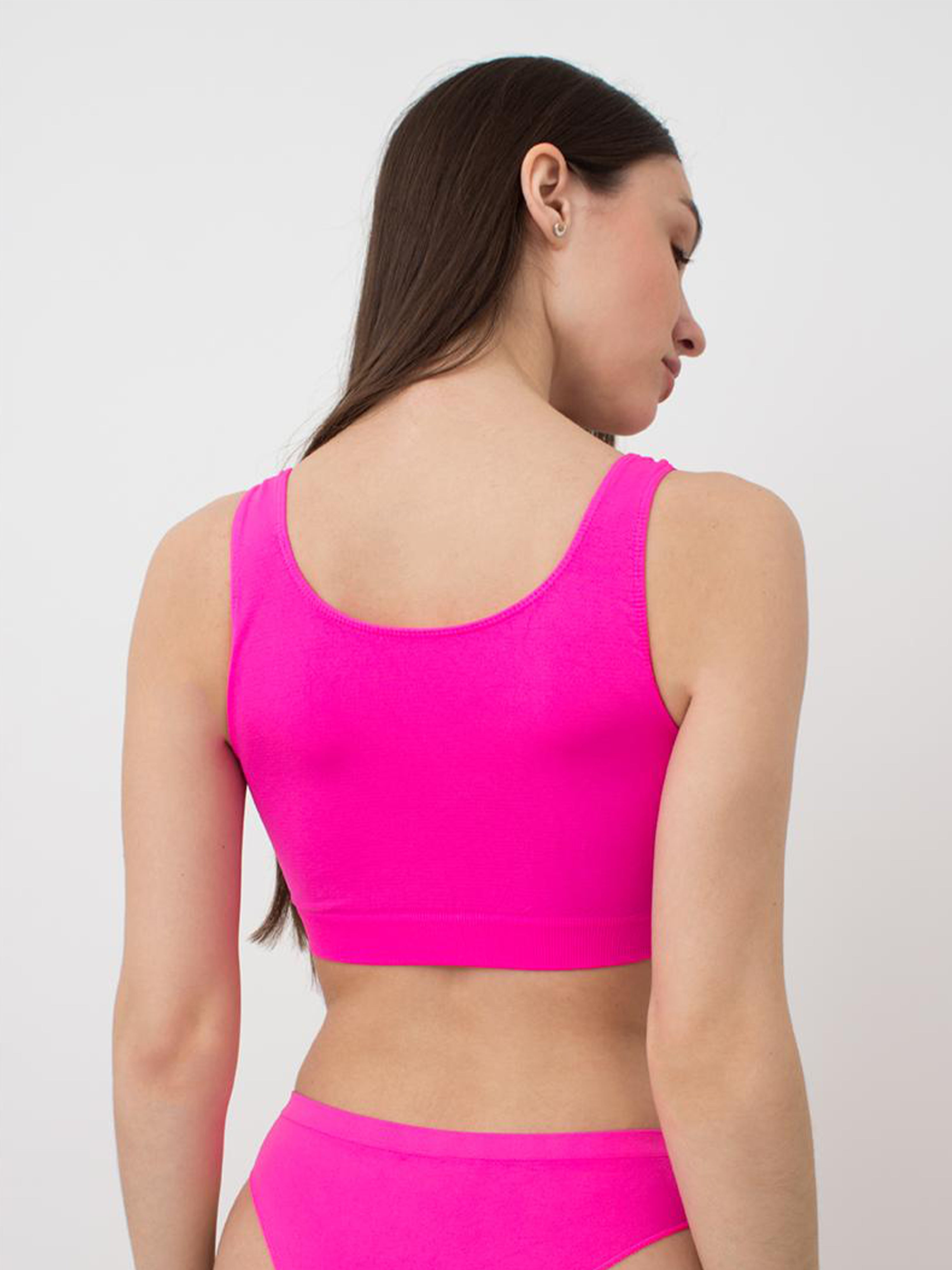 Seamless Wellness Bra in Neon Pink