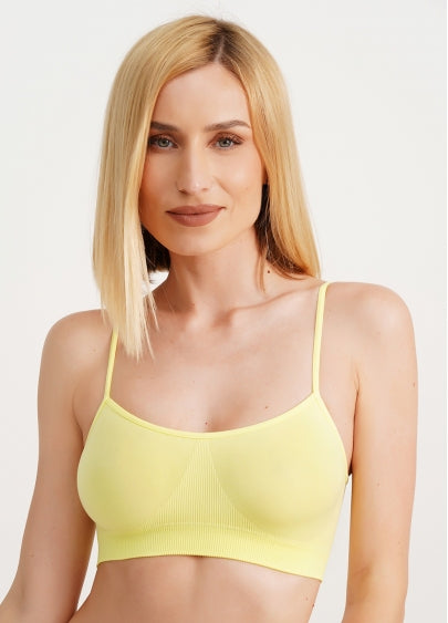 Seamless Cami Bra in Pastel Yellow