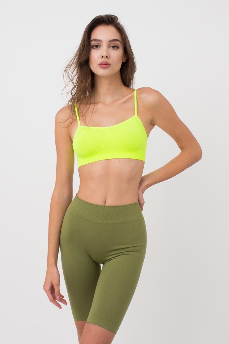 Seamless Cami Bra in Neon Yellow