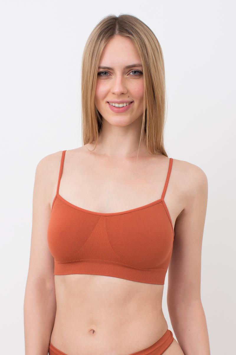 Seamless Cami Bra in Deep Orange