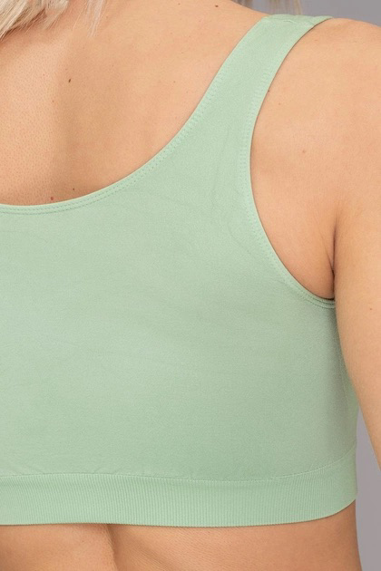 Seamless Activewear Set: Bra & Leggings in Mint-Green