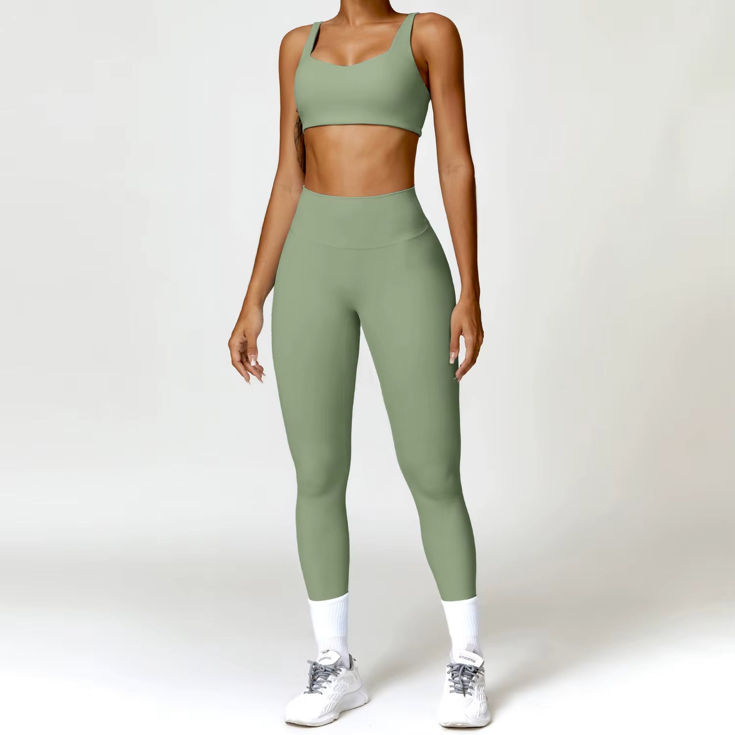 Femme High-Waist Scrunch Leggings in Khaki