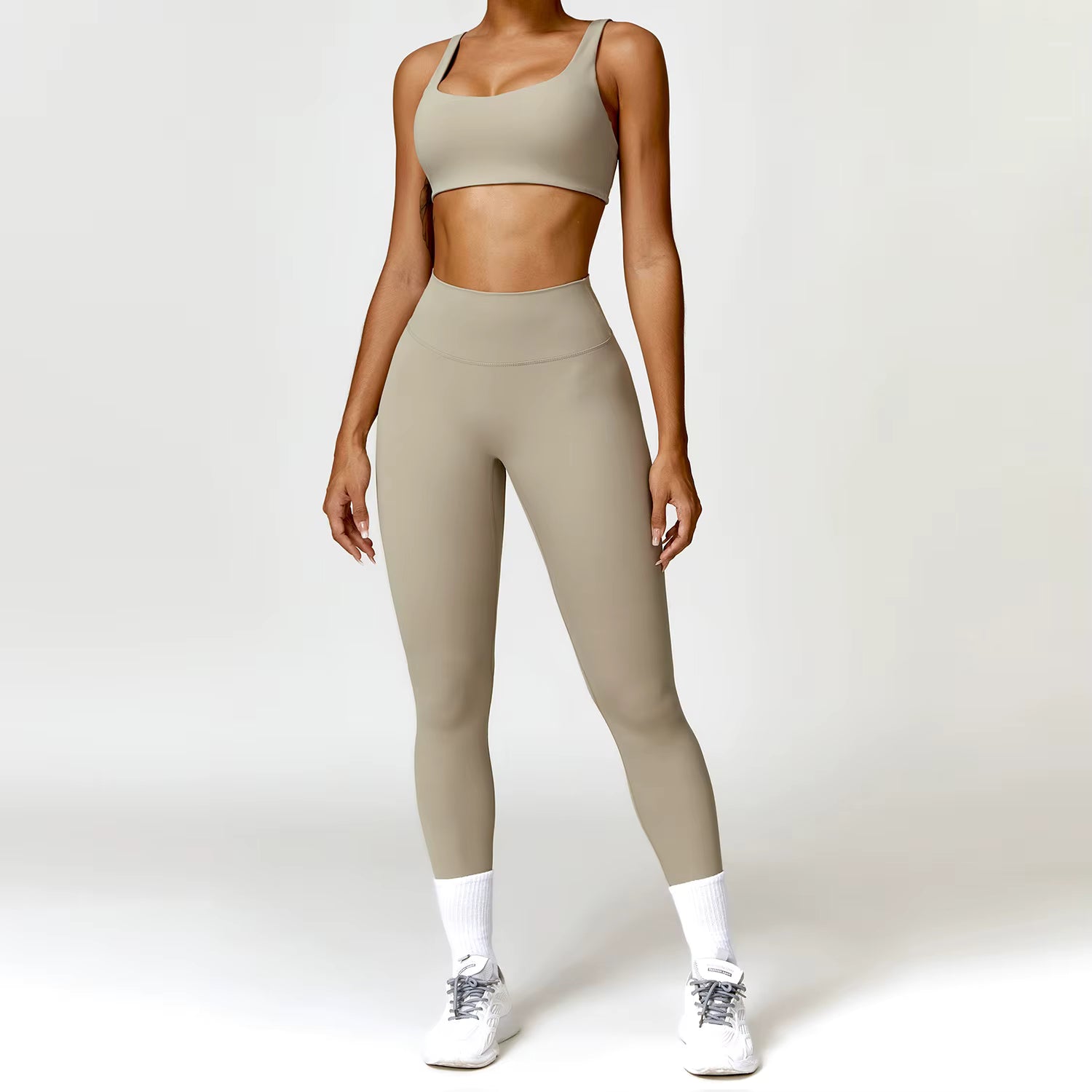 Femme High-Waist Scrunch Leggings in Nude