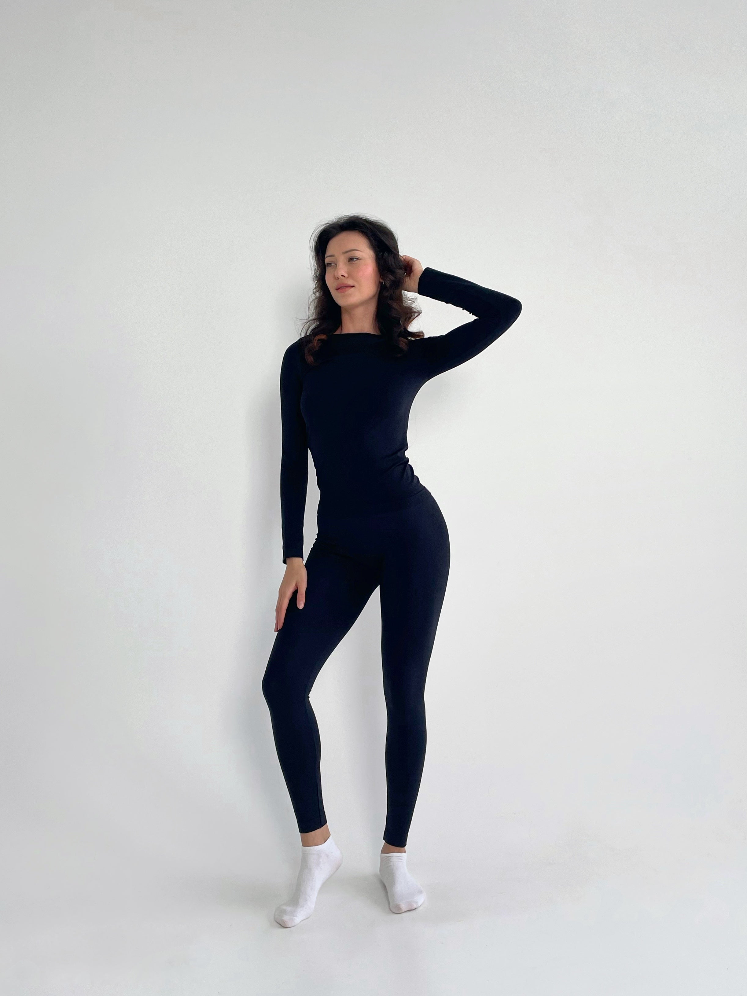 Seamless High Waist Leggings in Black