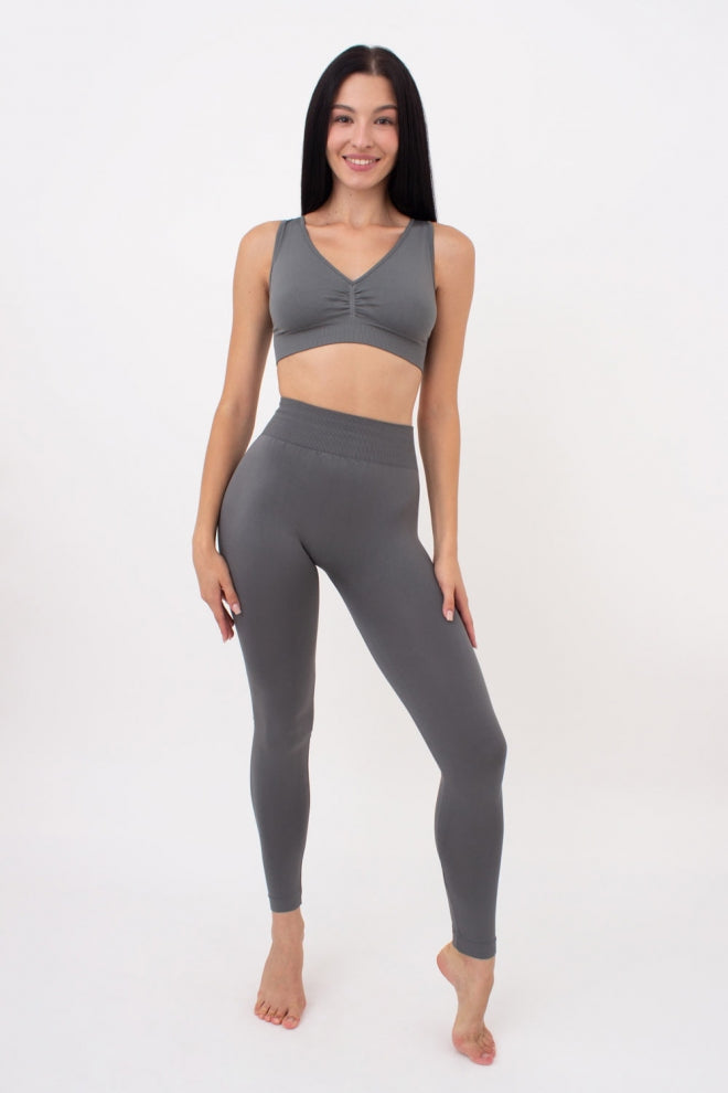 Seamless Scrunch Leggings in Dark Gray