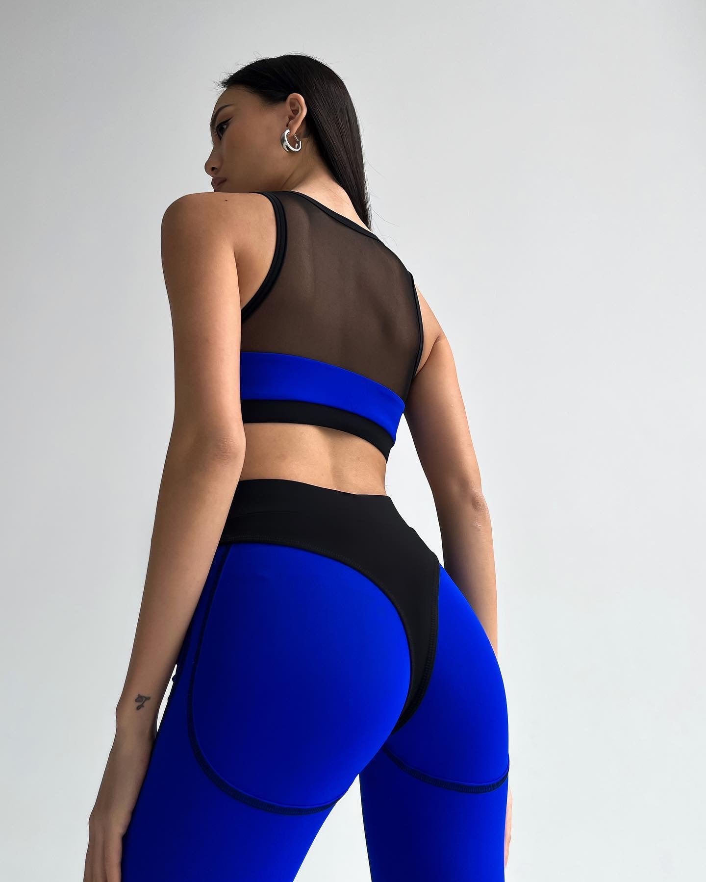 GalaxyX Mesh Insert Sports Bra in Electric Blue