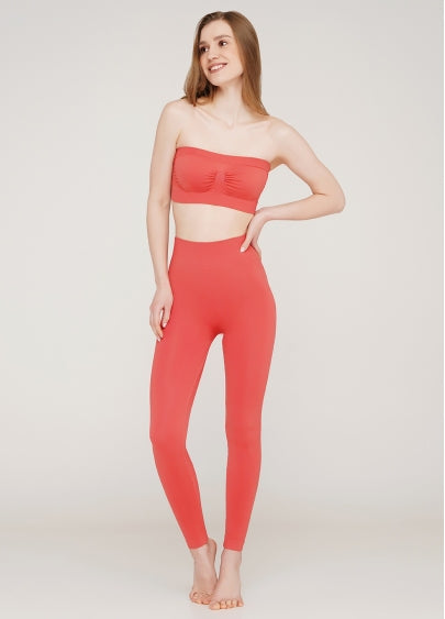 Seamless High Waist Leggings in Coral