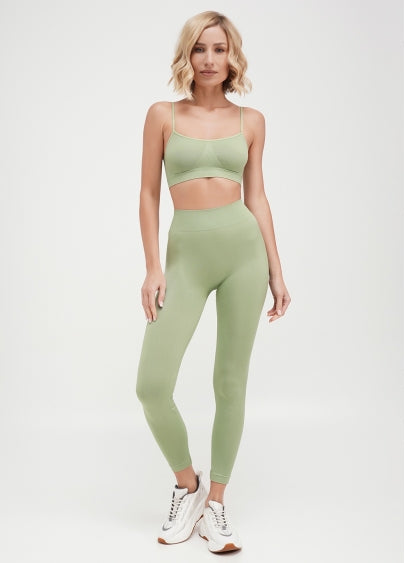 Seamless High Waist Leggings in Light Green