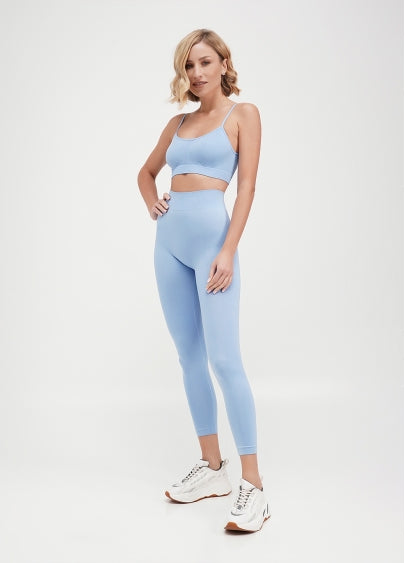 Seamless High Waist Leggings in Baby Blue