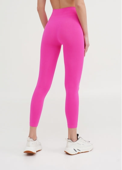 Seamless High Waist Leggings in Neon Pink