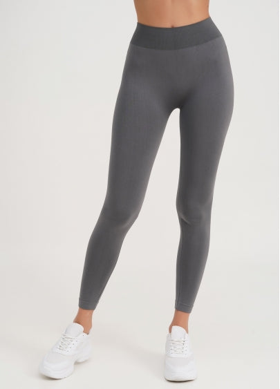 Seamless High Waist Leggings in Dark Gray