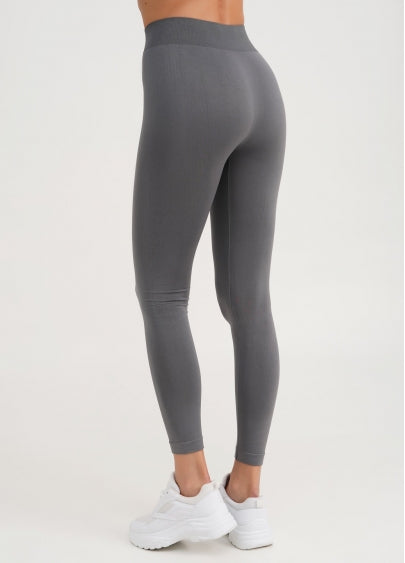 Seamless High Waist Leggings in Dark Gray