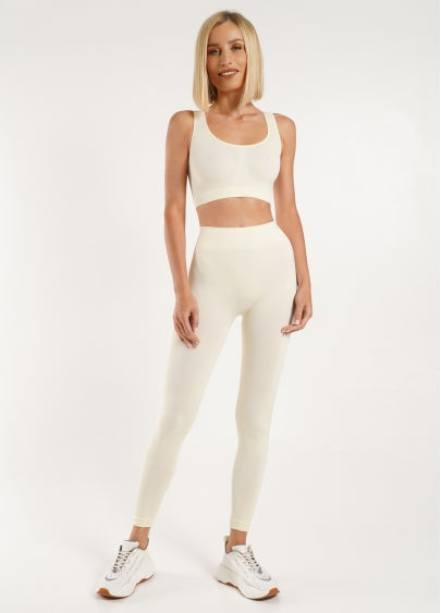 Seamless High Waist Leggings in Vanilla