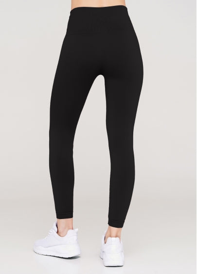 Seamless Ultra Wide Waistband Leggings in Black