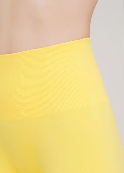 Seamless Ultra Wide Waistband Leggings in Sunshine Yellow