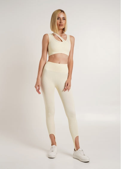 Seamless Stirrup Leggings in Vanilla