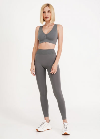 Seamless Scrunch Leggings in Dark Gray