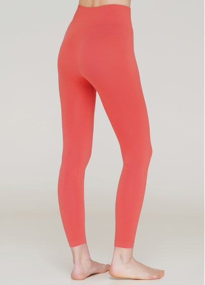 Seamless Mid Waist Leggings in Coral