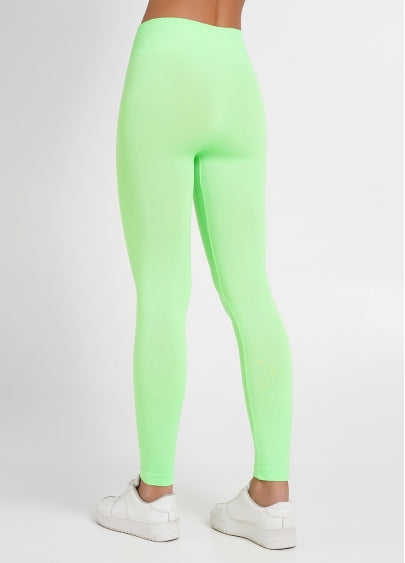 Seamless Mid Waist Leggings in Neon Green