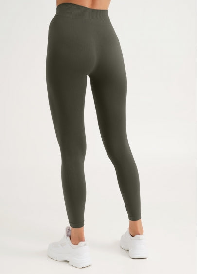 Seamless Mid Waist Leggings in Khaki