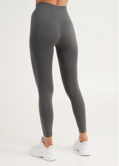 Seamless Mid Waist Leggings in Dark Gray