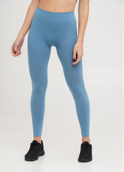 Seamless Mid Waist Leggings in Dusk Blue