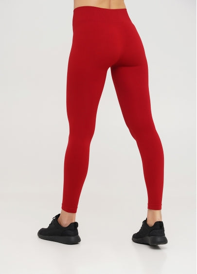 Seamless Mid Waist Leggings in Wine