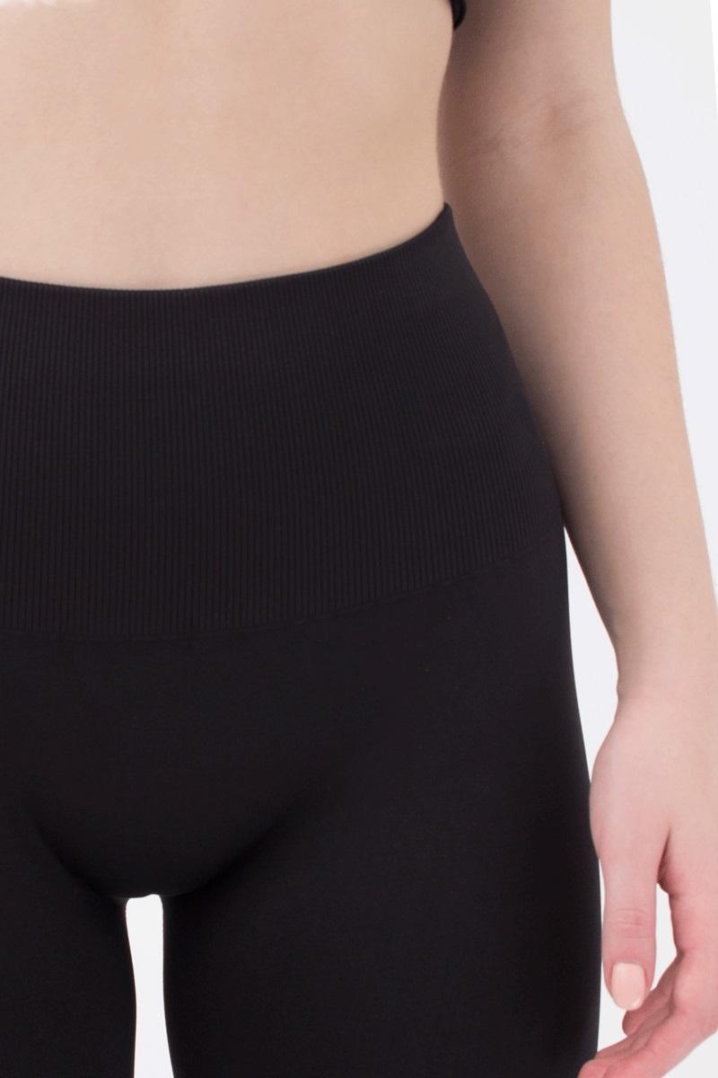 Seamless Ultra Wide Waistband Leggings in Black