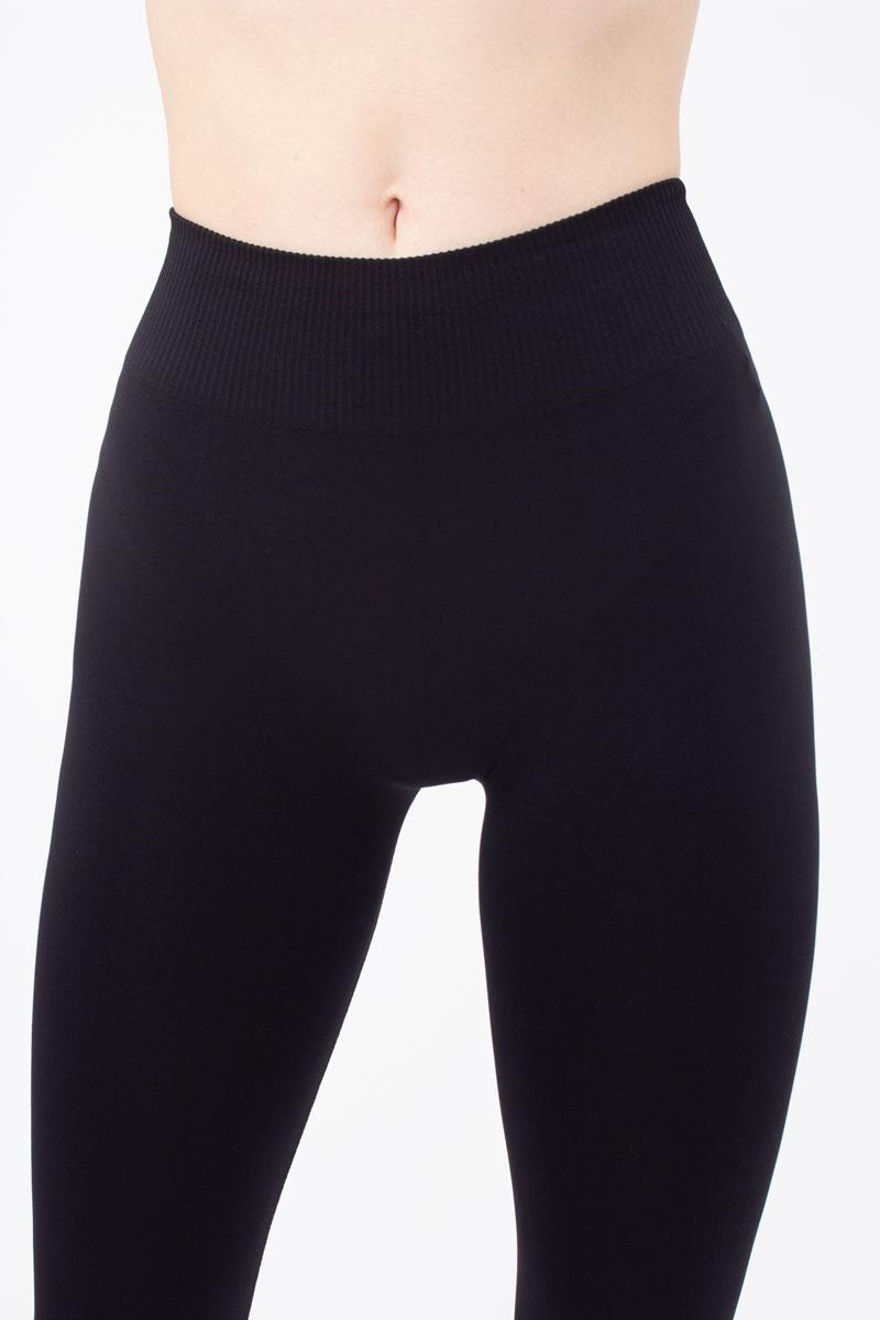 Seamless Mid Waist Leggings in Black