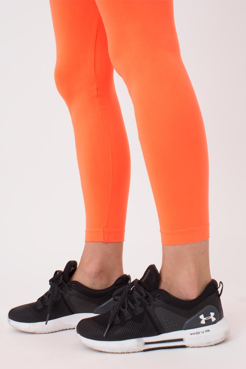 Seamless Mid Waist Leggings in Neon Orange