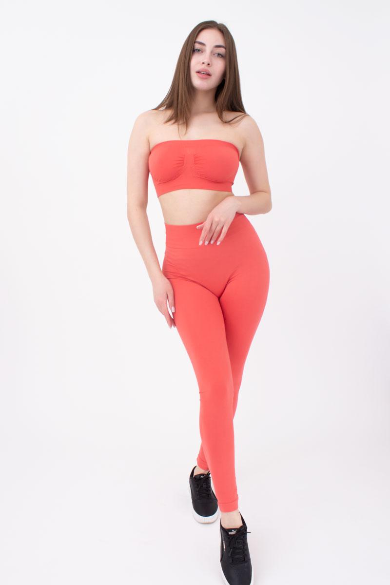 Seamless High Waist Leggings in Coral