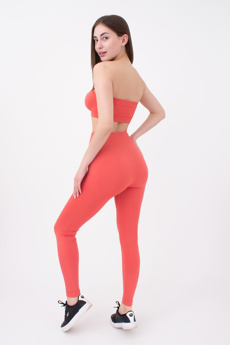 Seamless High Waist Leggings in Coral