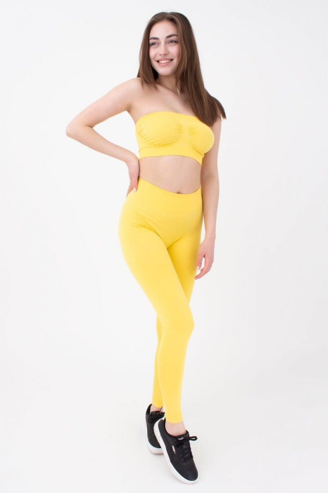 Seamless High Waist Leggings in Yellow