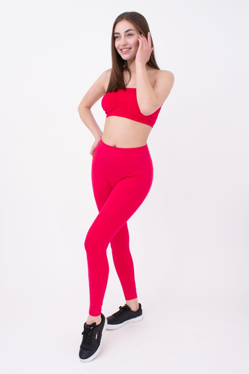 Seamless High Waist Leggings in Deep Pink