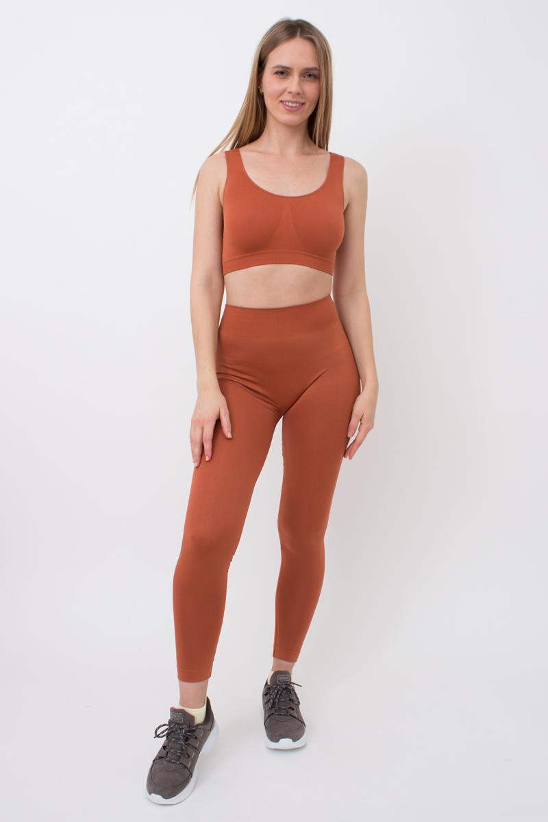 Seamless High Waist Leggings in Deep Orange