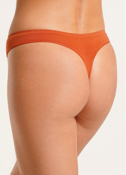 Seamless Thong Panty in Deep Orange